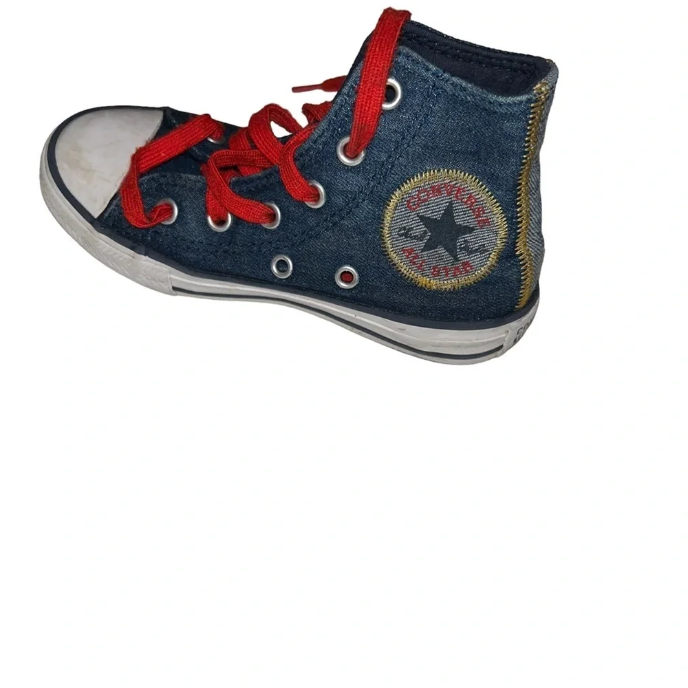 Converse Blue Denim Chuck Taylor All Star Hi Tops Sneakers kids size 11 Jean